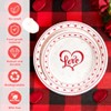 215PCS Disposable Paper Dinnerware Set (Serves 25) - Festive Decor for Christmas/Valentine’s Day/Halloween, Party Tableware Kit for Holiday - 4 of 4