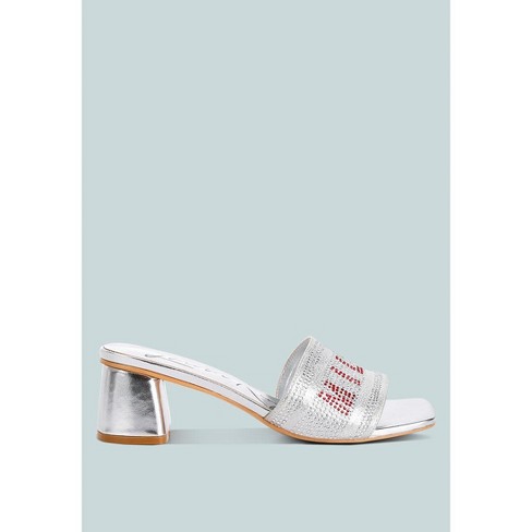 London Rag Womens Diamante Embellished Milan Sandals 5