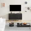 Fluted Dresser for Bedroom with Drawers, Wooden Chest of Drawers with Metal Handle & Feet, Natural Dresser for Living Room, Hallway, Bedroom - 2 of 4