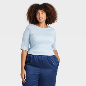 Women's Slim Fit Elbow Sleeve T-Shirt - A New Day™ - 1 of 3