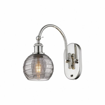 Athens Deco Swirl - 1 Light Arm Swivels Side to Side Wall Sconce In Industrial Style-11.63 Inches Tall and 5.88 Inches W