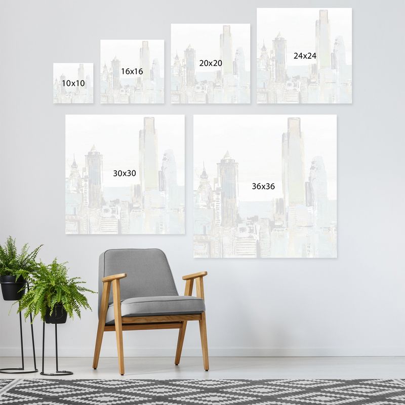 Americanflat Architecture (Set Of 2) Canvas Wall Art Set Teal City By Pi Creative Art, 5 of 8