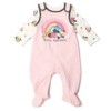 Disney Minnie Mouse Baby Girls Bodysuit and Quilted French Terry Overall Newborn to Infant - 3 of 4