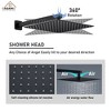 CASAINC 6-Spray Patterns 12 Inches Wall Mounted Rainfall Shower Faucet and Dual Shower Heads System With 6 Body Jets - 4 of 4