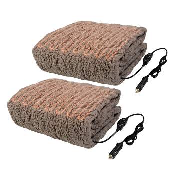 Stalwart Heated Blanket - Portable 12V Electric Travel Blanket Set for Car, Truck, or RV