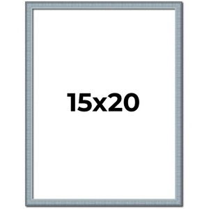 PosterPalooza | Textured Blue Picture Frame - UV Acrylic, Foam Board Backing, Hanging Hardware - 1 of 4
