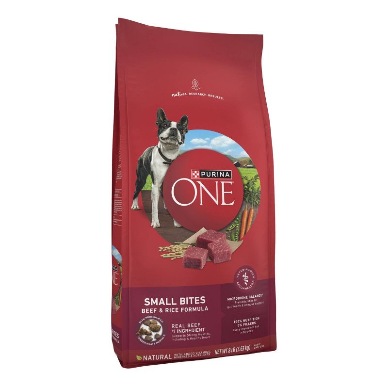 Purina ONE SmartBlend Small Bites Beef & Rice Formula Adult Dry Dog Food, 5 of 8