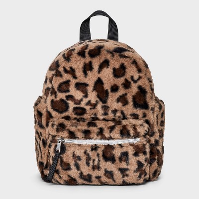 Kids Mini Faux Fur Leopard Print Backpack Art Class Target