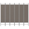 vidaXL 6-Panel Room Divider in Anthracite - Foldable, Breathable Fabric Screen for Privacy, Sunlight Control and Space Management - 3 of 4