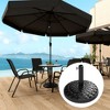 Aghana Digitals 26 lbs Bronze Resin-Concrete Patio Umbrella Base with Retro Lotus Design, Fits - 4 of 4