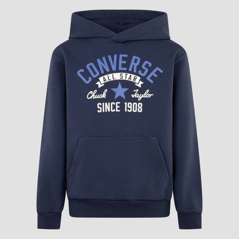 Converse Boys French Terry Pullover Sweatshirt Navy Blue Target