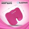 Sleepavo Pink Memory Foam Seat Cushion for Office Chair - Cooling Gel Pillow for Sciatica Coccyx Tailbone & Lower Back Pain Relief - Lumbar Support - 3 of 4
