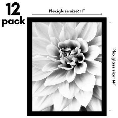 Black 11x14 Classic Wall Picture Frame Set of 12