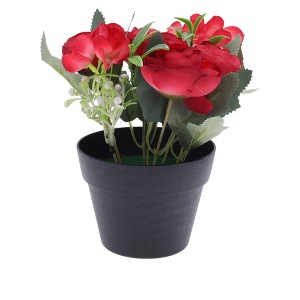 Unique Bargains Artificial Plants Hydrangea Tea Bud Plastic 4.33"x4.33"x7.87" 1 Pcs - 1 of 4