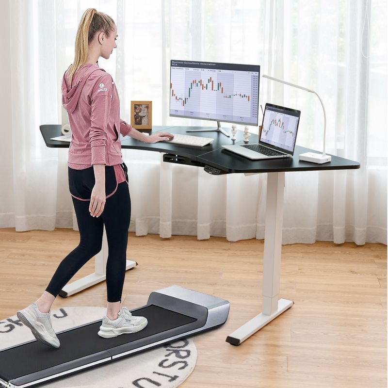 Costway Dual-motor L Shaped Standing Desk Ergonomic Sit Stand Computer Workstation Touch Control Panel Electric Height-adjustable Desk Home Office, 4 of 10