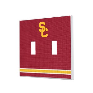 NCAA Big Ten Universities Stripe Hidden-Screw Light Switch Plate for Double Toggle - 1 of 4