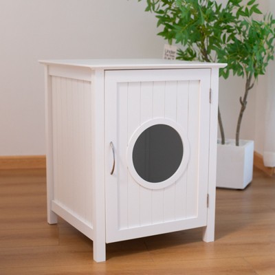 FURNIinspire Litter Box Shell,Hidden Litter Box Furniture Cabinet,Indoor Cat Room Toilet,Pet Box,20"*20"*25.2"
