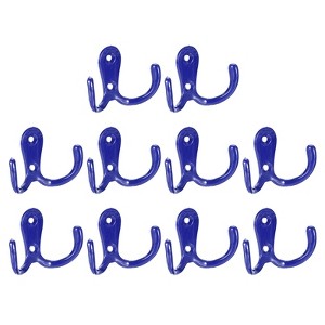 Unique Bargains Wall Zinc Alloy Double Prong Retro Hooks for Hanging - 1 of 4