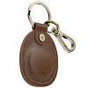 Vena Genuine Leather Case for Apple AirTag Holder Keychain Cover, Brown - 2 of 4