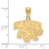 Black Bow Jewelry 14k Yellow Gold Plated Sterling Silver San Francisco State Gators NCAA Medium Pendant - 2 of 3