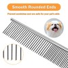 Unique Bargains Metal Rounded Teeth Dogs Cats Hair Care Grooming Comb Silver 1 Pc - image 4 of 4