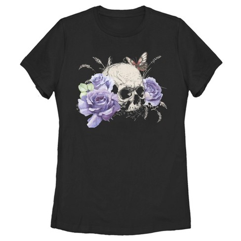 Women's Lost Gods Flower Skull T-Shirt - image 1 of 4