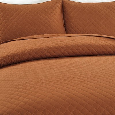Lush Decor 3pc Full/Queen Size Ava Diamond Cotton Quilt Bedding Set Pure White: Luxurious Comforter with Shams, OEKO-TEX Certified — фото 3