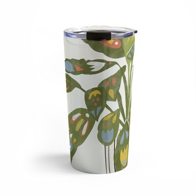 Marta Barragan Camarasa Christmas Botany 001 Travel Mug 20 oz Stainless  Steel Travel Mug - Deny Designs