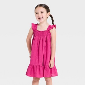 Toddler Girls' Eyelet Dress - Cat & Jack Pink 5T : Target