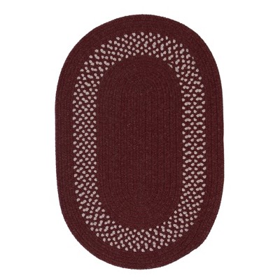 Colonial Mills Grano Braided Rug, Red 4x6, Oval Shape