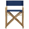 vidaXL Director's Chair Set of 2 Dark Grey Bamboo, Polyester Standard - 3 of 4