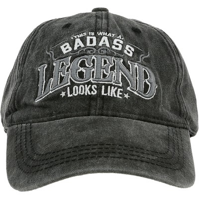 Pavilion Gift Company - Badass - Black Washed Cotton Twill Hat - Hats