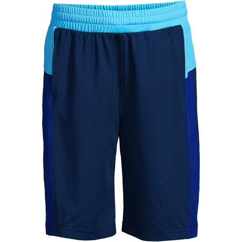 Lands' End Boys Athletic Shorts - Medium - Navy Blue Colorblock : Target