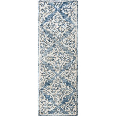 Micro-loop Mlp515 Hand Tufted Area Rug - Blue/ivory - 2'3