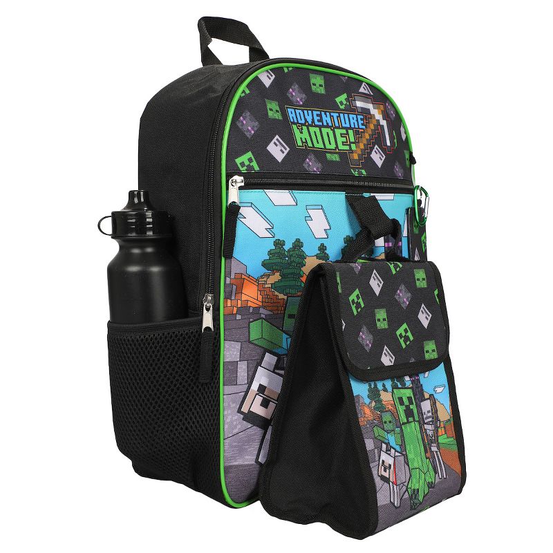 Minecraft Adventure Mode Youth 5-Piece 16" Backpack Set, 3 of 7