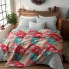 Lomsoe Christmas Flannel Blanket Throw, Pink Green Buffalo Plaid Soft Cozy Blankets for Couch Sofa Bed Lounging. - 3 of 4