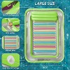 Jasonwell 4-in-1 Inflatable Tanning Lounger, Sun Tan Tub & Pool Raft, Water-Filled Mat for Adults & Kids (XXL), Lime with Reflective Base - 3 of 4