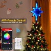 Aoibox Smart Christmas Tree Topper Star 8.7 Inch Wide 12 Inch High 27 LED RGB Color Change USB Powered 1 Piece App Remote Music Sync - 2 of 4