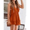 Imily Bela Womens V Neck Beach Tank Rompers Flowy Ruffle Layered Shorts Jumpsuit High Waist - 2 of 4