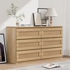 Whizmax Rattan Dresser for Bedroom, 6 Drawer Dresser for Bedroom, Modern Wide Chest of Drawers with Anti-Tip Kit, for Bedroom, Living Room, Hallway - 2 of 4
