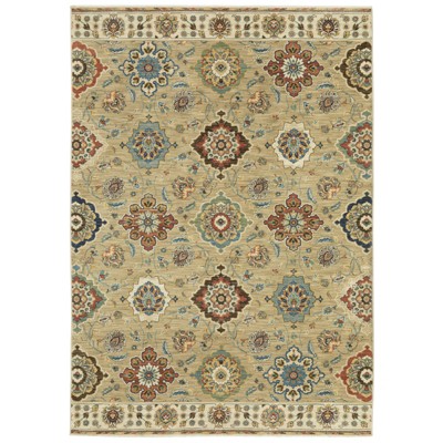 Oriental Weavers Francesca FR05D Tan/Multi Indoor Area Rug - 5'3" x 7'6"