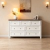 KTMBDW Modern Drawer Dresser for Bedroom, Chest of Drawers with Storage, Wood Storage Chest Organizers Cabinet for Living Room, Entryway, White - 2 of 4