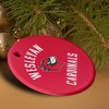 Wesleyan University Cardinals Logo Porcelain Holiday Christmas Tree Ornament - 4 of 4