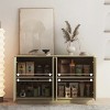 55" Modern Sideboard Buffet Cabinet with Adjustable Shelves, Large Accent Console Table for Dining Room-3irtyhousy - 3 of 4