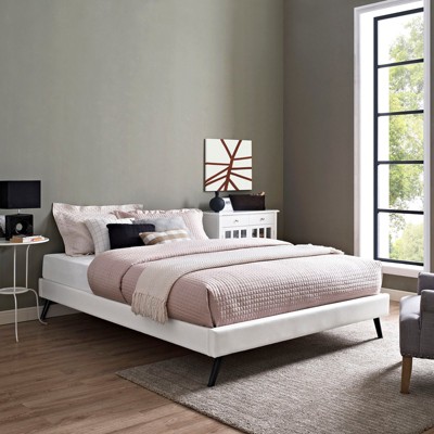 Modway Helen Full Vinyl Bed Frame with Round Splayed Legs