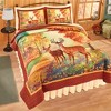 Collections Etc Charming Autumn Forest Path Deer Scene Quilt - 2 of 3
