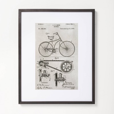 16" x 20" Bicycle Drawing Framed Wall Art - Hearth & Hand™ with Magnolia
