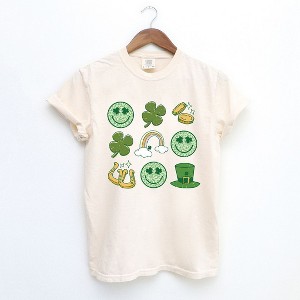 Simply Sage Market Women's Irish Icons Chart Short Sleeve Garment Dyed Tee - 1 of 4