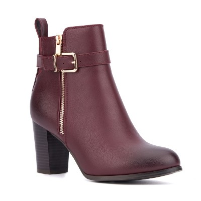 New York & Company Women's Alana Ankle Boots - 10, Burgundy : Target