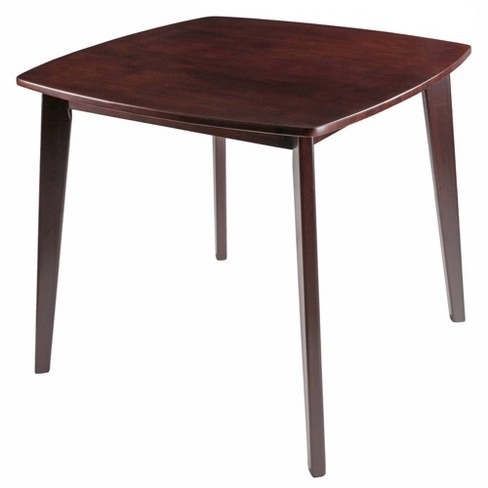 Pauline Dining Table Walnut - Winsome: Solid Wood, Square Shape, Seats 4 - image 1 of 4